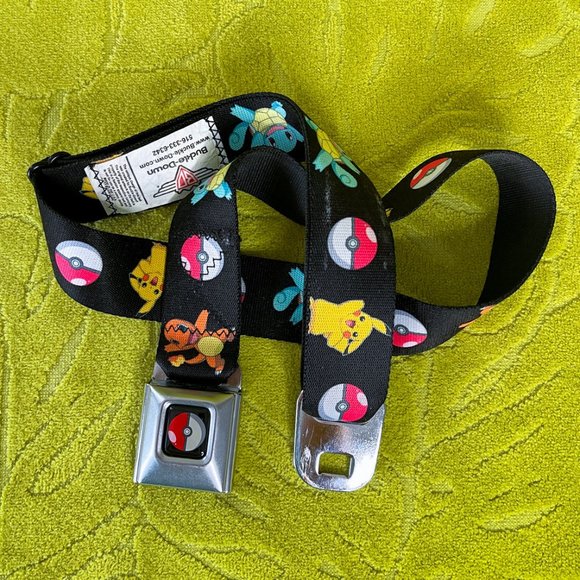 Buckle-Down Pokemon Poke Balls and Starters Seatbelt Belt Made in USA 2013 - Picture 3 of 8